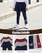 Girls Leggings Sweatpants Kids Girls Clothes Size 6 School Uniform Pants Girl 3 Pack Grey and Navy Blue and Red Pants with Skirt