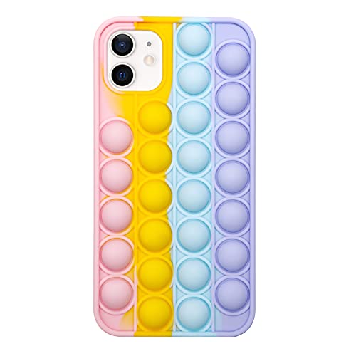 EVERMARKET Push Pop Bubble Fidget Sensory Toys Case for iPhone 11, Push Pop Bubble Silicone Case for iPhone 11, Drop Protection Case 6.1inch (Rainbow Color) EVERMARKET Push Pop Bubble Fidget Sensory Toys Case for iPhone 11, Push Pop Bubble Silicone Case for iPhone 11, Drop Protection Case 6.1inch (Rainbow Color)