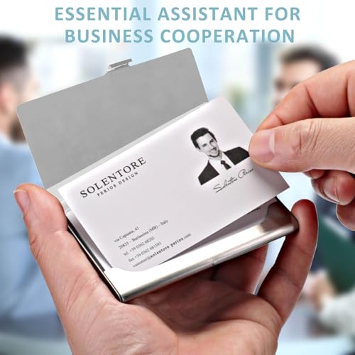 WOCOCN Metal Card Clip Wallet, Slim Business Card Holder and Organizer Pocket, Name Card Holder is Designed with Delicate Pattern, Easy to Carry (Blue Marble) - Cosy Home Interiors WOCOCN Metal Card Clip Wallet, Slim Business Card Holder and Organizer Pocket, Name Card Holder is Designed with Delicate Pattern, Easy to Carry (Blue Marble) - Image 6