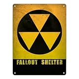 trendaffe - Metallschild XL mit Fallout Shelter Atomschutzbunker Motiv