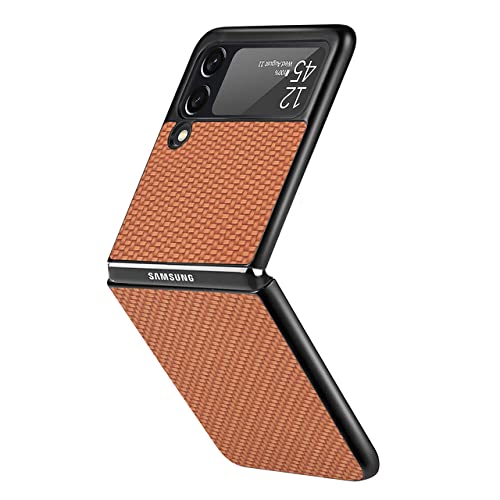 Coque Galaxy Z Flip 4 fine en carbone auburn : protégez votre smartphone pliant des chocs