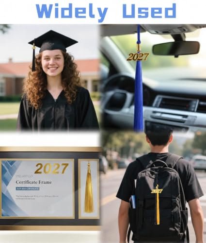 Image of Graduation Tassel 2027 for Grad Cap,Orange Tassel with Gold Charm