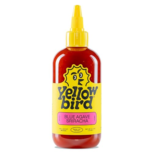 Yellowbird® Classic Blue Agave Sriracha 9.8 oz. Pantry Size (Mellow Hot | 1 Bottle | Made in Texas)
