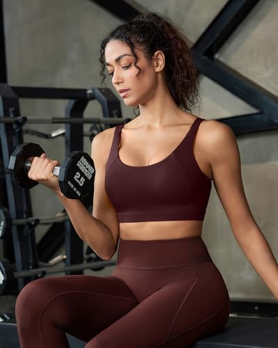 Image of RUNNING GIRL Sports Bra for Women High Support, Molded Cup Supportive High Impact Sports Bras with Sewn in Pads