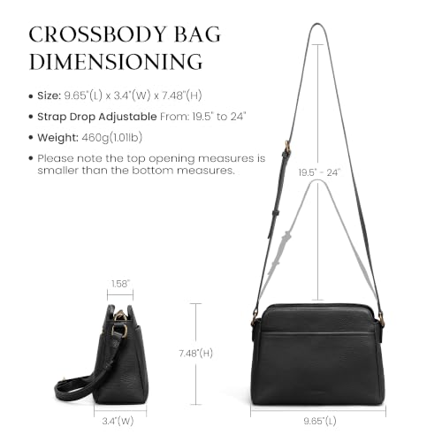 Image of befen Anti-theft Crossbody Bag for Women Genuine Leather, Small Cross Body Shoulder Handbags with RFID Card Slots