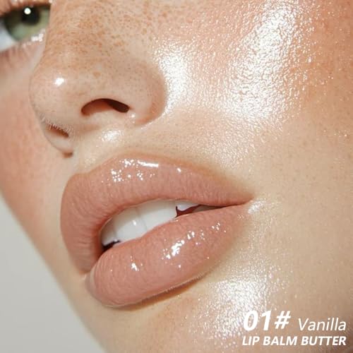 Image of FeiCuiYun Summer Lip Butter Lip Balm, Ultra-Hydrating Natural Vegan Lip Balm, Sheer-Tinted Shine & Hydration, Soothes & Softens Dry Lips Skincare, Balsamo labial hidratante #1 Vanilla