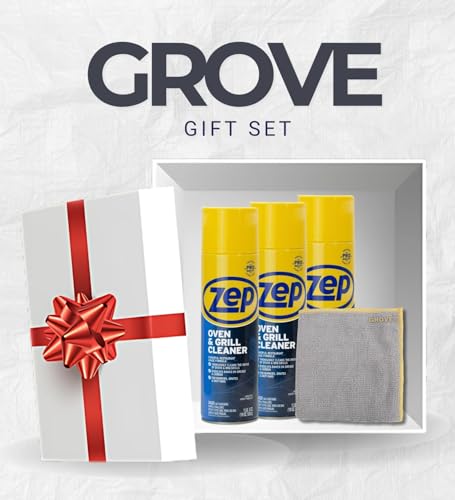 image for GROVE Zep No Scent Oven and Grill Cleaner 19 oz (3-Pack) Bundle with M
