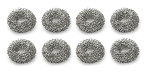 Tredoni 8 Wiederverwendbarer Rostfreier Stahl Kalkring - Kessel/Kessel Pelz Entkalker Mesh 2x4cm (8)