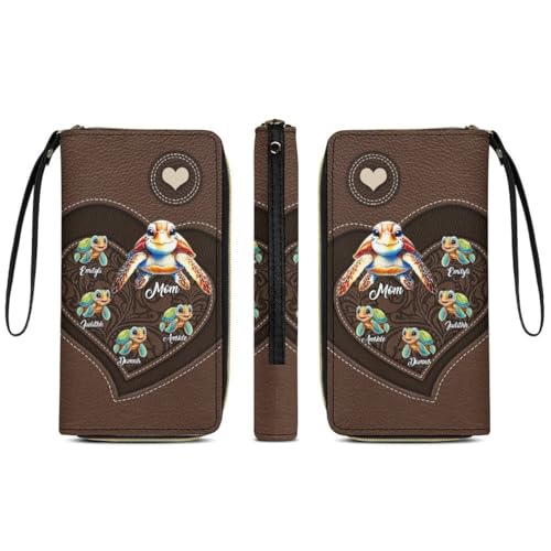 Personalized Mom Wallet Custom 1-15 Names Mother Leather Long Wallet Loving Gift For Mom Grandma Birthday Xmas Mothers Day (style 27)3