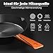 TECOR Gusseisenpfanne Induktion 28 cm geschliffen, universell, natürlich - Langlebige Pfanne Gusseisen induktion - Antihaft Gusspfanne induktion 28 cm einfach top Qualität - Cast iron pan induction