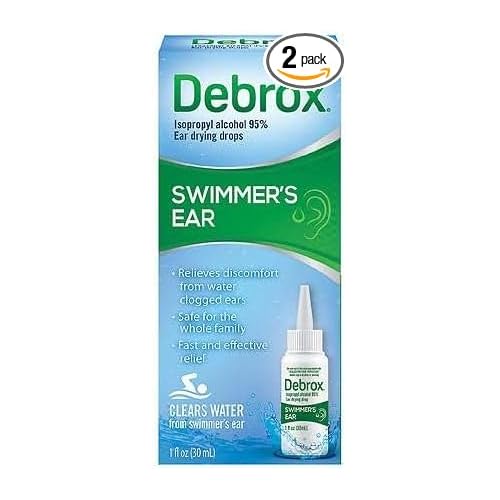 Debrox Swimmers Ear Drying Drops for Adults Kids 1 Fl oz Pack of 2