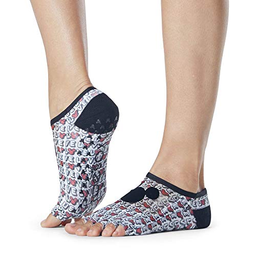 Image of toesox Luna Grip Socks Pilates Half Toe - Yoga Socks Non Slip for Barre, Ballet, Dance & Studio Workouts