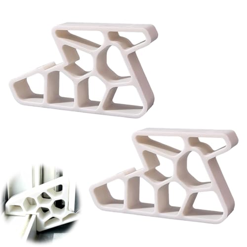 Image of 2 PCS Window Stopper Wedge Lock for Balcony, Heavy Duty Door Stoppers Nonslip Balcony, Window and Door Wedge Stopper, for Home Bathroom Kitchen Track Lock(White)