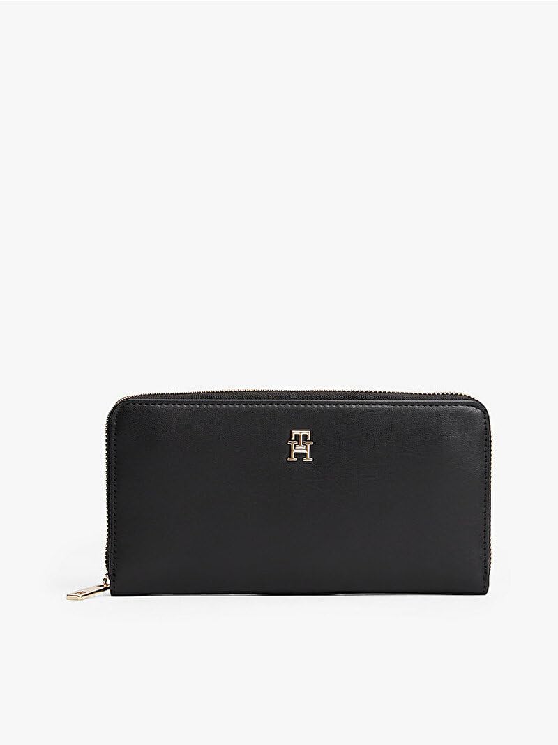 Tommy Hilfiger Geldbörse TH ICON LRG ZA – Damen Portemonnaie aus Lederimitat