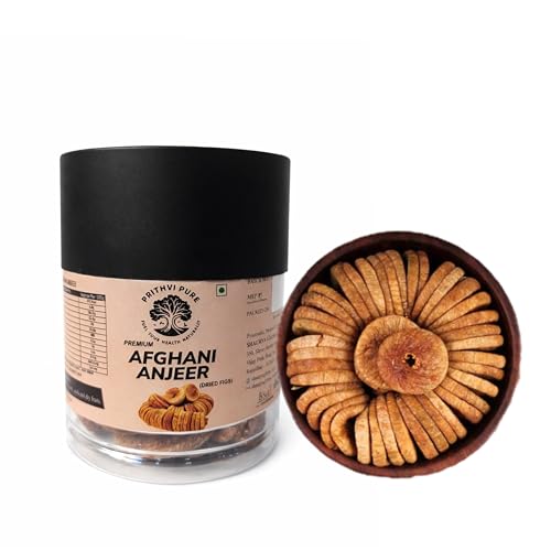 Image of PRITHVI PURE Dry Figs Afghani Anjeer 250gm | Medium Size Figs Rich Source of Vitamins & Dietary Fiber | Healthy Snack | Low in Calories | Fat Free | Farm Sourced