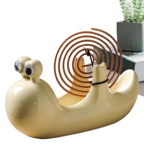 Support de bobine anti moucheron en céramique artistique d'escargot - 7