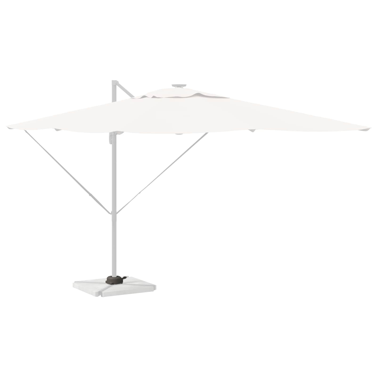 Supporto per ombrellone argentato in robusto acciaio, 23 x 15,5 x 6 cm, resistente alle intemperie e al vento, ideale per giardino, balcone, terrazza, base stabile per ombrellone con facile