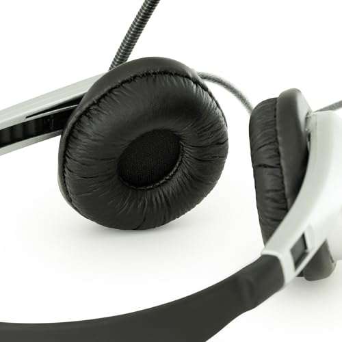 Image of Egghead Personal Stereo USB Headset with Leatherette Ear Cushions, Adjustable Headband, Flexible Steel Reinforced Gooseneck Microphone, and 4ft Tri-Shield Tangle-Free Cord