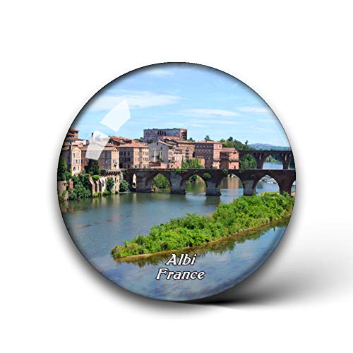 Jollin France Albi Imanes de Nevera Cristal para la Pegatina del refrigerador Recuerdos de Viaje de la Ciudad Pizarra Regalos para el hogar