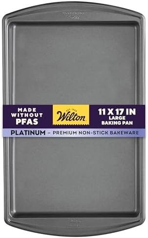 Wilton Platinum Premium Non-Stick Anti-Warp Bakeware, Made without PFAs, Large Baking Sheet, 11x17 in