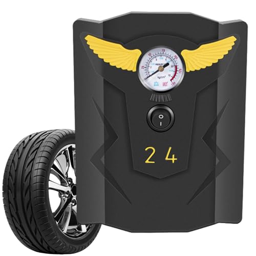 Besreey Bomba de Aire eléctrico para neumáticos, inflador de neumáticos portátiles,Compresor de Aire portátil con manómetro Digital - Animador de presión de 150 PSI inalámbrico rápido para la Bola de