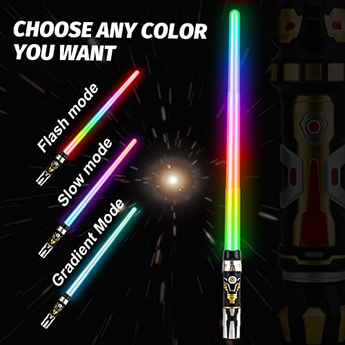 Image of TOY Life Light Up Saber 2 Pack Light up Saber for Kids Extendable Light Up Toy Sword for Kids Lightsavers with Motion Sensitive FX Sound Dark Saber for Adults Kids Halloween Dress Up Parties Gifts