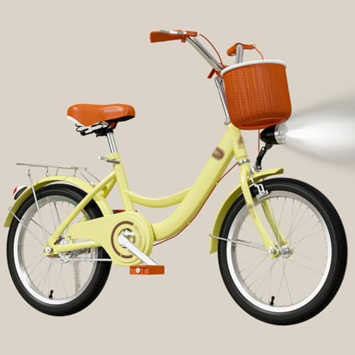 FKXSXAZ Bicicleta Infantil de 16', 18', 20' y 22' Pulgadas para niños y niñas de 6 a 13 años con Caballete, Estilo Retro portátil.