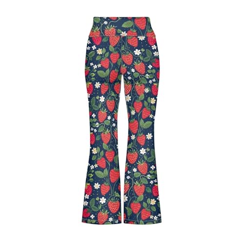 Girls Flare Leggings Floral Print Soft Pants High Waist Flare Pants 5-14 Year2