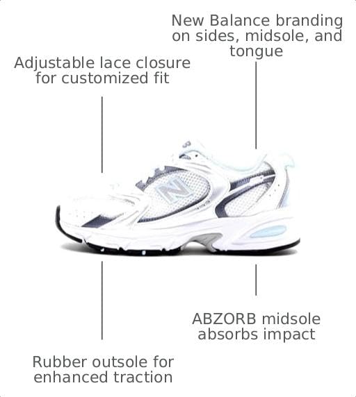 Image of New Balance Men's 530 Shoes, White /Dark Arctic Grey /Light Chrome Blue, Size 8.5
