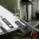 CWOVRS Knife Sharpener Professional with 360° Flip Dual Clamp, Quick C-Clamp Knife Sharpener, 2 Set Angle System, Adjustable Knife-Clip, Chef Knife Sharpening System with 9 Stones Kit - Image 4