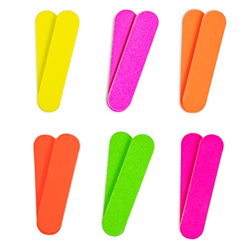 Colorful Neon Girly Mini Emery Board Nail Files (1 Dozen) Zmoi #TOP3