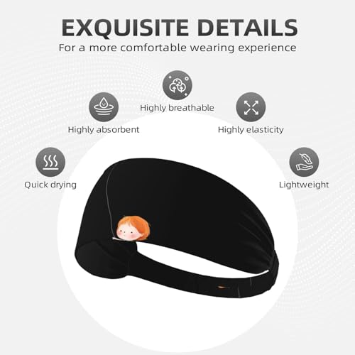 Elastic Sports Headband Hairband YYHWHJDE Kids chasing balloons Picture Soft, Breathable, Quick-Dry4