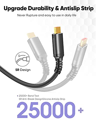 Snowkids 8K Hdmi Cable 2.1 Long 15Ft/5M, Ultra 48Gbps High Speed 8K60 4K120 144Hz Braided Black Hdmi Cord Earc Hdr10 Hdcp 2.2&2.3 Compatible With Roku Tv/Ps5/Hdtv #TOP6