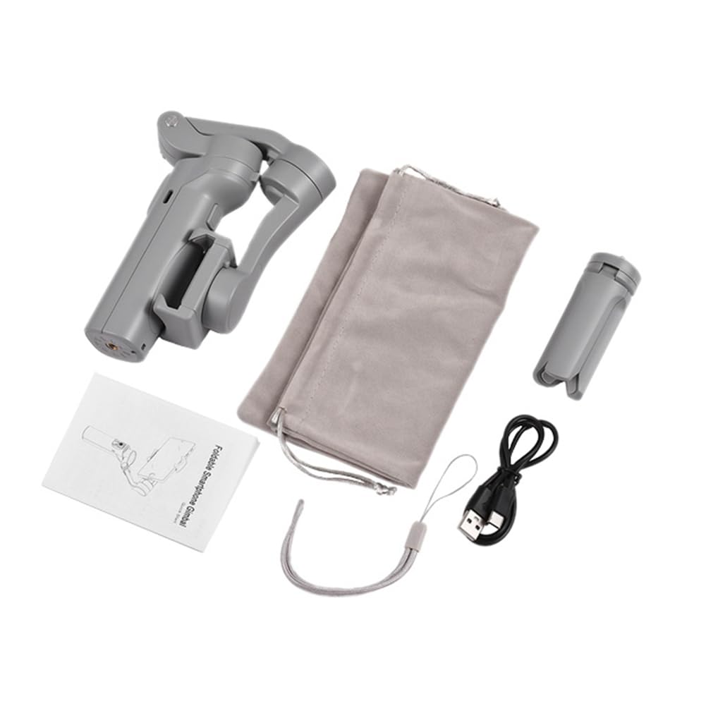 Jimenez Estabilizador Portátil F5 de 3 Ejes con Seguimiento para Vídeos Cortos y Vlogs Portátil y Plegable Gris