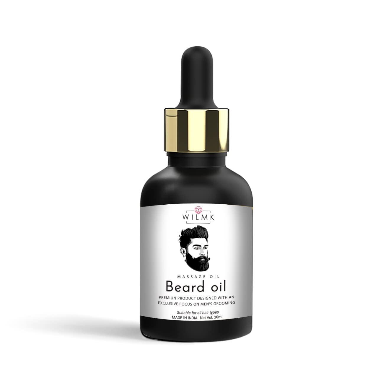 mDermaBeard and Hair Growth Oil for faster beard growth and thicker looking beard | Natural Actives Only | No Harmful Chemicals | Beard Oil for Patchy and Uneven | Clinically Tested | Non Sticky, 30ml, 1.01 Fl Oz