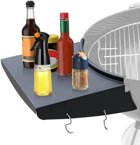 Webber Kettle Rib Rack Amazon.com: Grill Table Shelf for Weber Kettle - Charcoal Grill Side ...