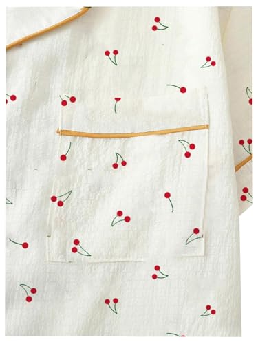 Image of Remidoo Women's Silk Satin Pajama Set Striped Button Up Pjs Short Sleeve Loungewear