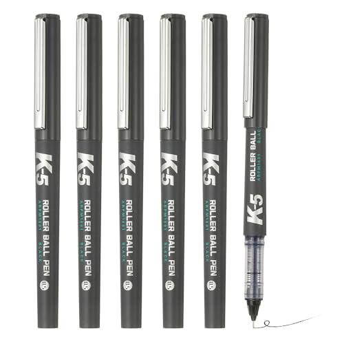 Stylo à bille encre liquide noire PATIKIL fini les bavures grâce au séchage rapide