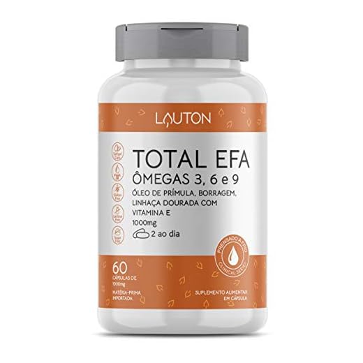 Total Efa Ômegas 3, 6 e 9-60 Cápsulas - Lauton Nutrition, Lauton Nutrition
