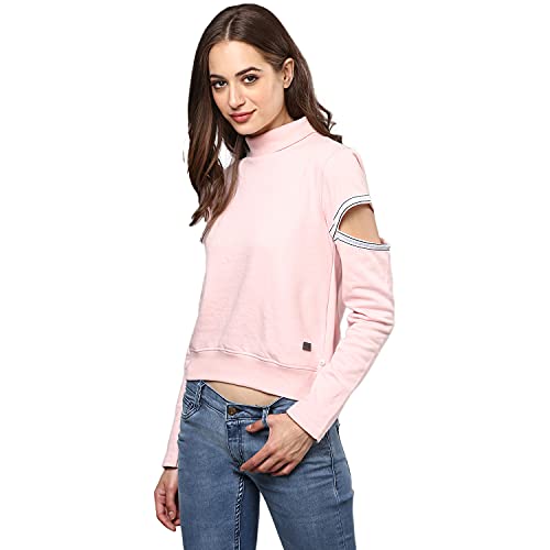Image of Campus Sutra Cotton Women Crew Neck Sweatshirt