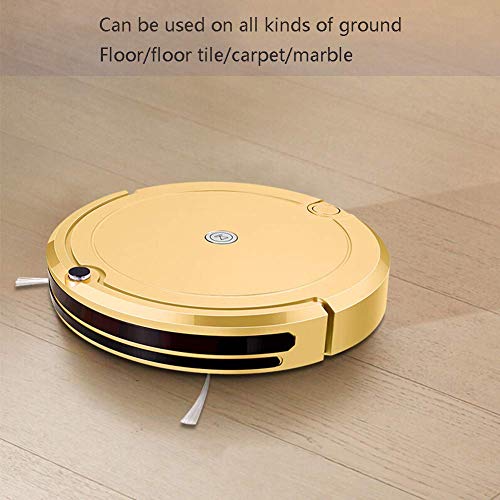 Robô Aspirador Silencioso com Tanque de Água, Mini Aspirador Robô Varredura Robótica Sucção de Energ