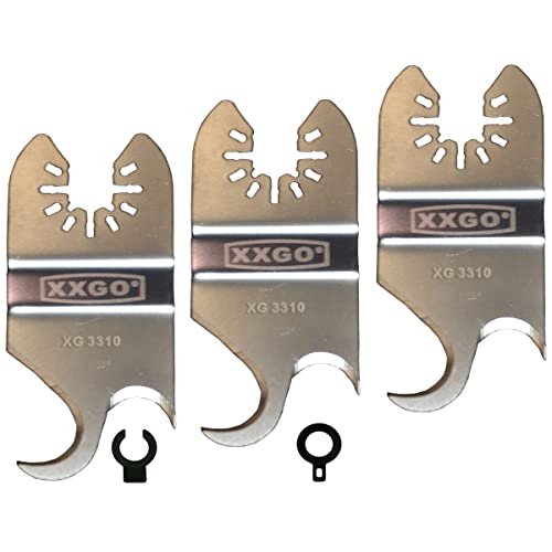 XXGO 3 Pcs Multi Tool Hook Knife Blade for Carpet Roofing Shingle Cutter