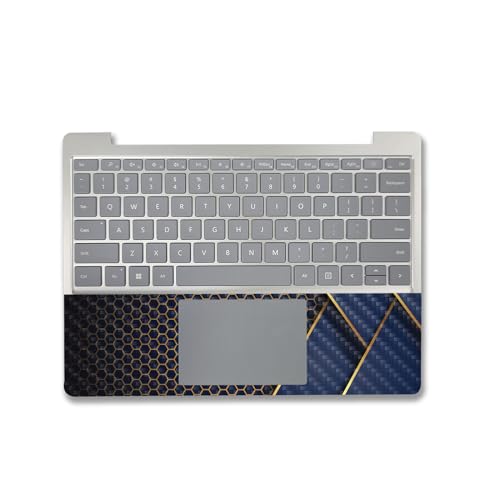 Image of MightySkins Carbon Fiber Skin Compatible with Microsoft Surface Laptop Go 3 (2023) Full Wrap Kit - Modern Hex | Protective, Durable Textured Carbon Fiber Finish | Made in The USA