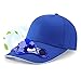Solar Power Fan Cap Baseball Golf Hat Cool Your Face in Hot Sun Summer (Blue)