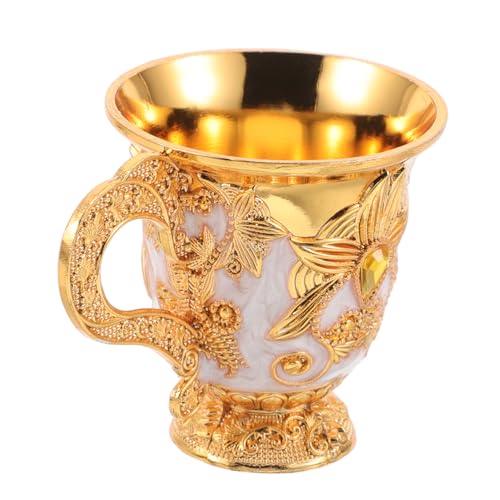 UKCOCO 1piezas Cáliz Vintage Elegante Con Diseño Floral Copa Retro Para Fiestas y Banquetes Para Ofrecimiento De Agua y Ceremonias