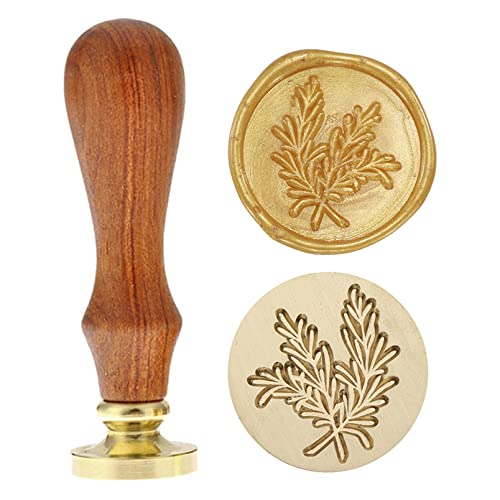 Rosemary Wax Seal Stamp, Yoption Vintage Retro Botanical Series Seal Wax Stamp, Great for Embellishment of Cards Envelopes, Invitations, Wine Packages, Gift Wrapping (Rosemary)