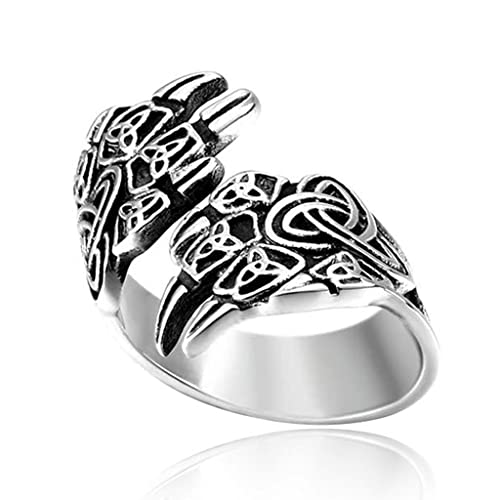 Bague viking homme bague anneau mythologie nordique pour look motard et rock vintage