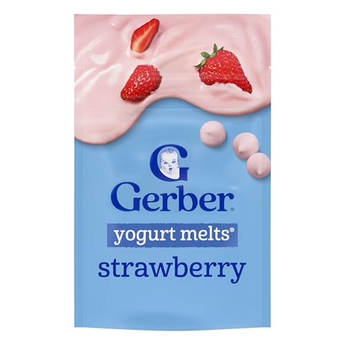 GERBER SNACK FOR BABY Yogurt Melts Strawberry 1oz Pouch.