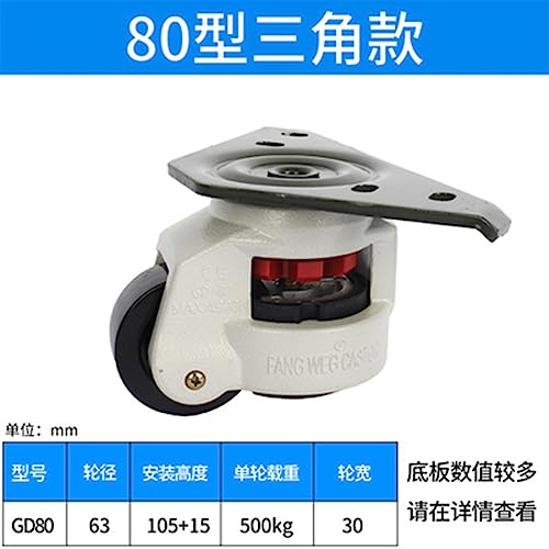 Roulette de réglage GD-60F support plat pour machine et équipement lourd