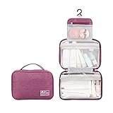 KADSXIYA Neceser colgante, bolsa de aseo de viaje para mujer, organizador de baño de viaje, Púrpura